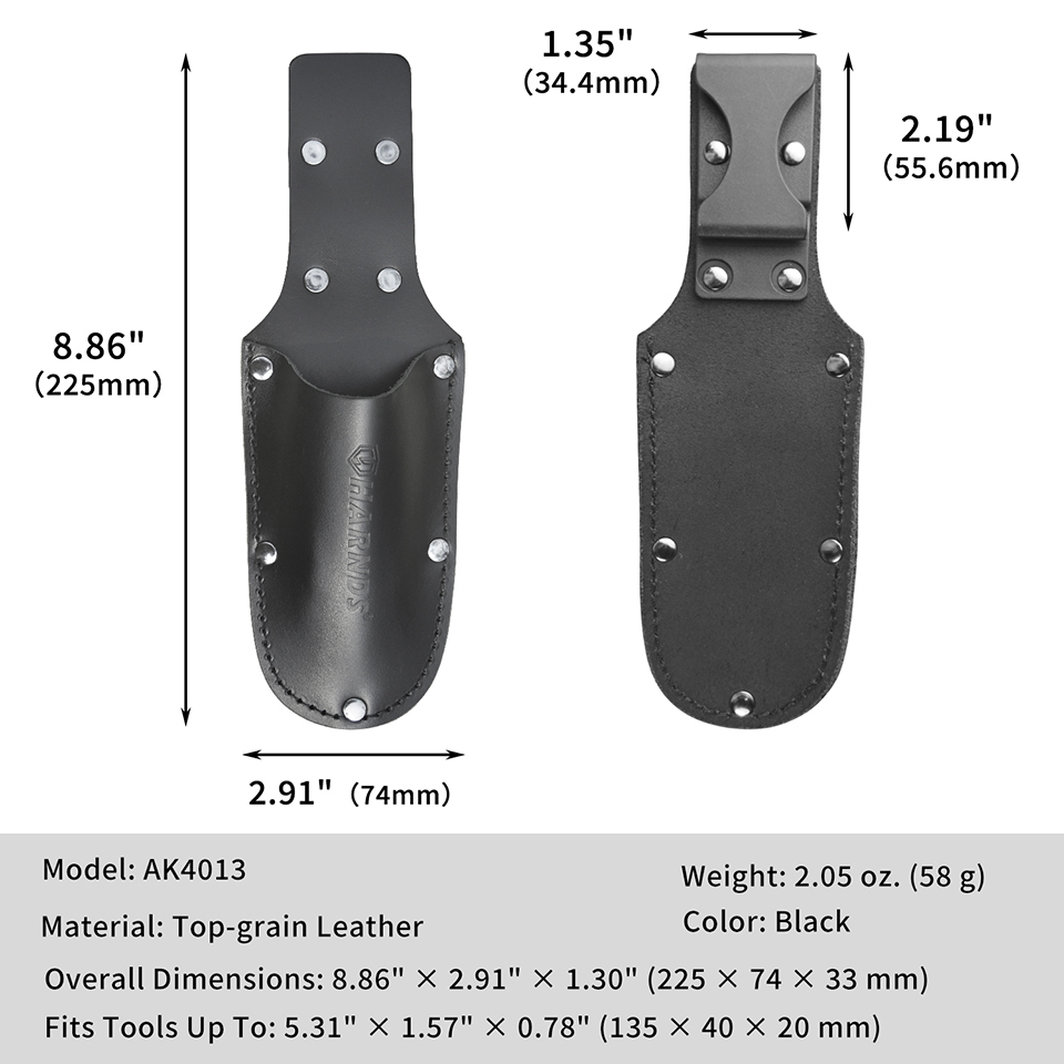 Leatherwork Knife Sheath - ハンドルレザープライヤーホルダー小型ツールポーチナイフシースマルチツールホルスターワークオーガナイザープルーナーナイフはさみ用