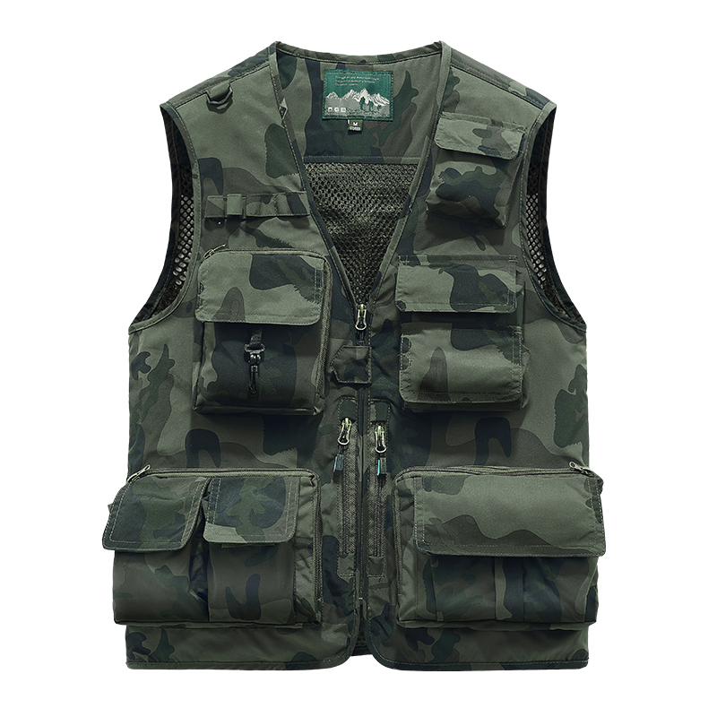 Leather Work Vest For Men - 複数のポケットが刺繍されたメンズベスト,釣り服,レジャーコート,ノースリーブのジャケット,キャンプ,狩猟,高級ノベルティ