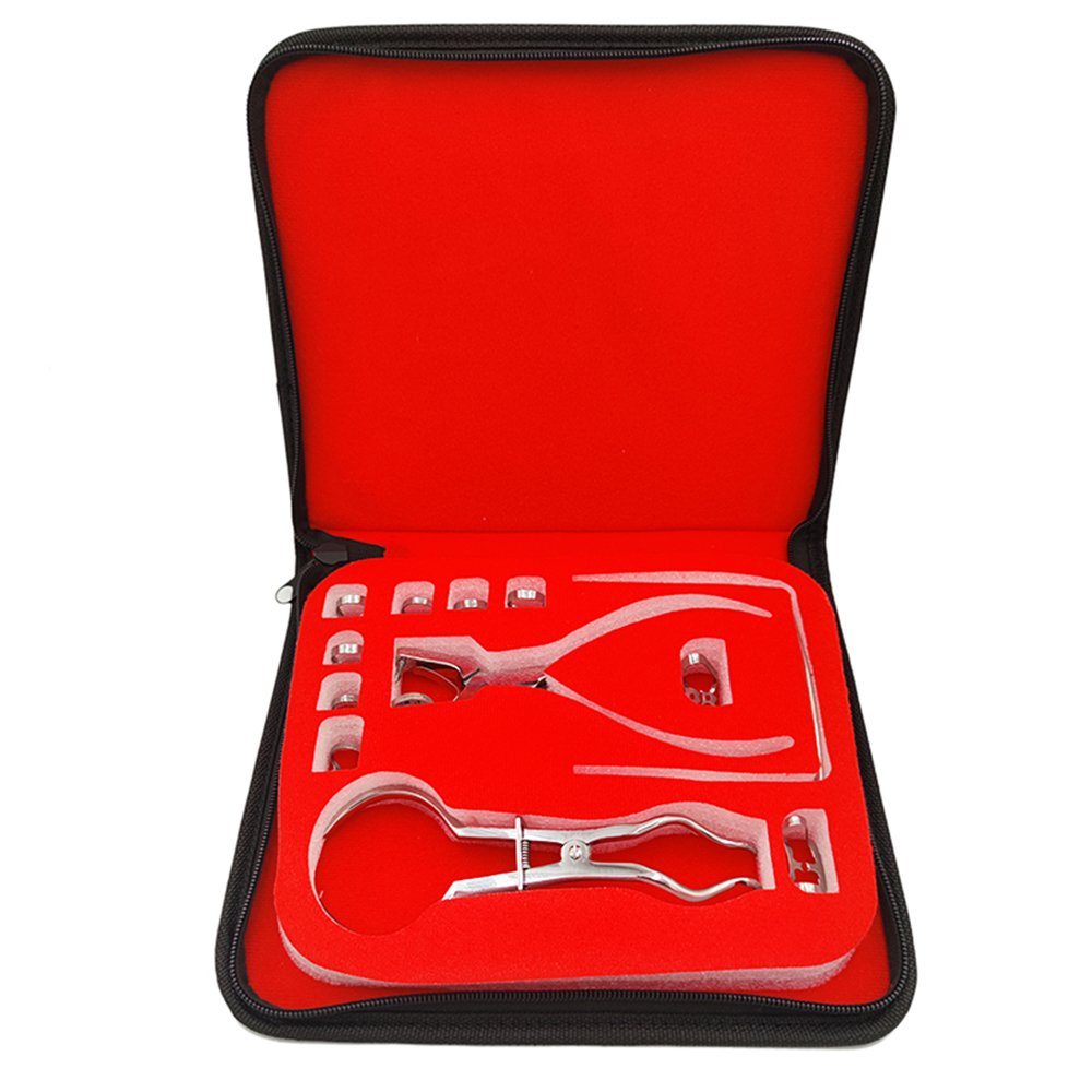 Leatherwork Tool Kit - 歯科ダムホールパンチャーセット革バッグプライヤー歯科医穿孔ゴム矯正歯科ツールダムクリップ