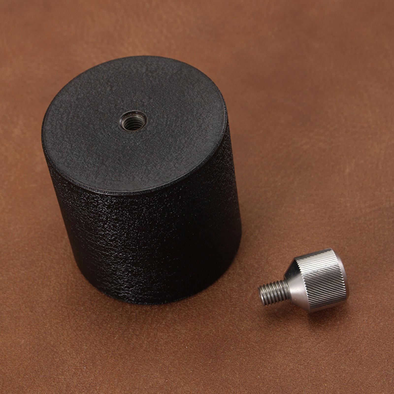 Leatherwork Hand Press - 黒鋼製ハンドプレス革加工ツール、精密レザークラフト補強パターンDIY用品