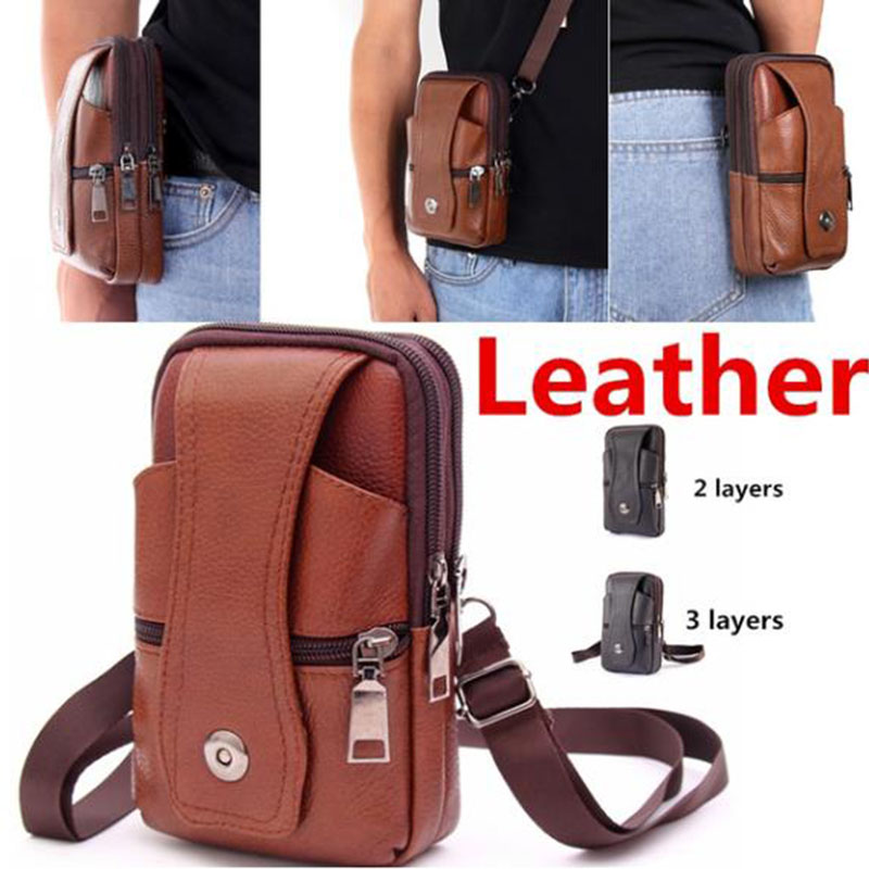 1 個男性用携帯電話ベルトパックバッグループウエストバッグポ - Leatherwork Fasteners のレビューと価格