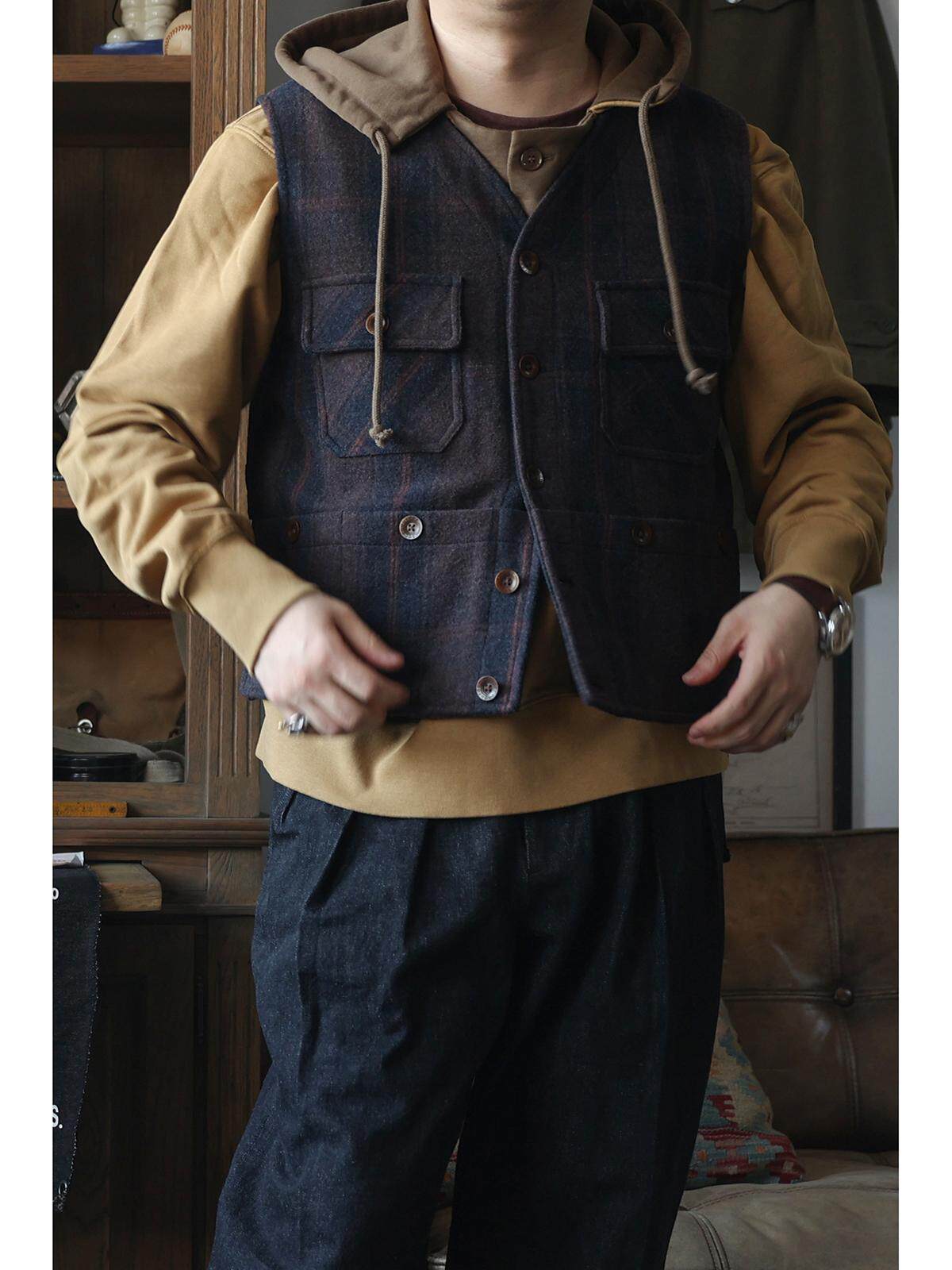 セカンドオーダー FW24 6ポケットワークジレ クラシック - Leather Work Vest For Men のレビューと価格