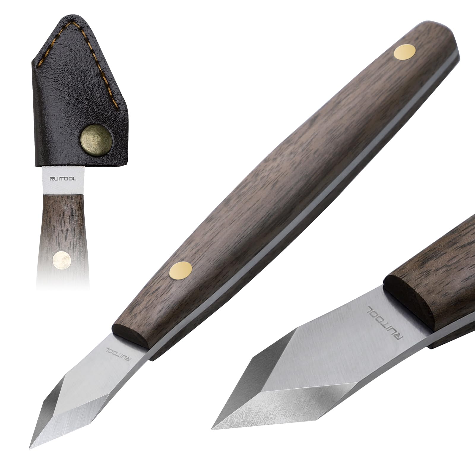 RUITOOL マーキングナイフ 高炭素鋼木工スクライブ 7 - Leatherwork Knife Sheath のレビューと価格