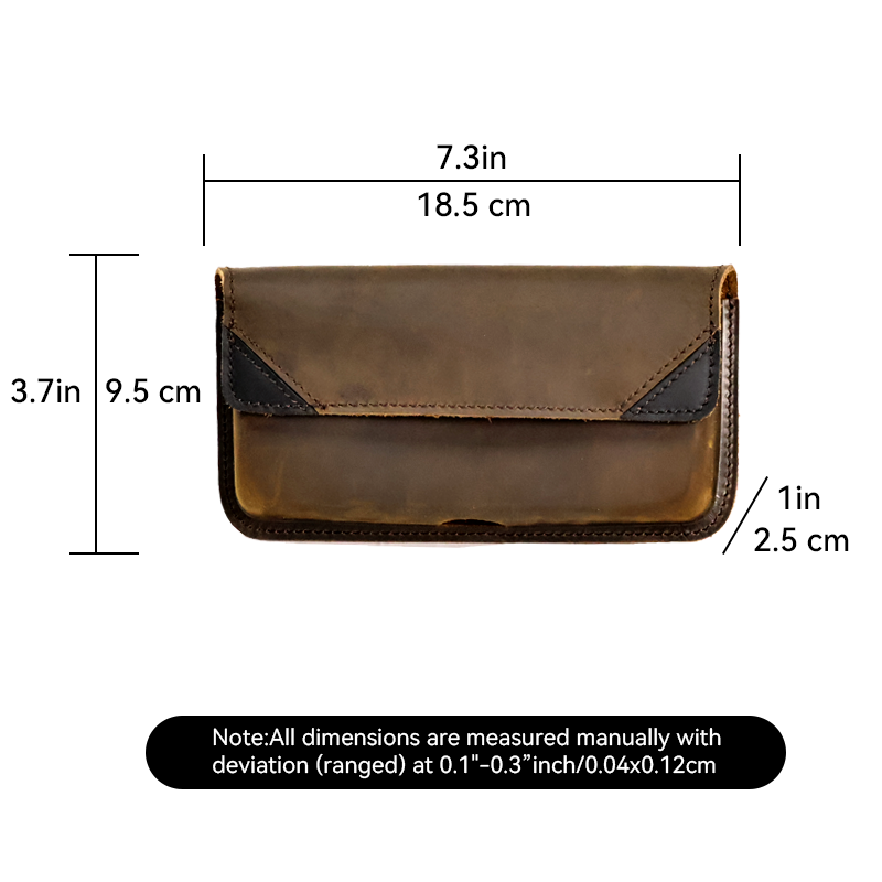 男性用本革ベルト付きバッグ,フラップケース,カジュアル,ベル - Leatherwork Fasteners のレビューと価格