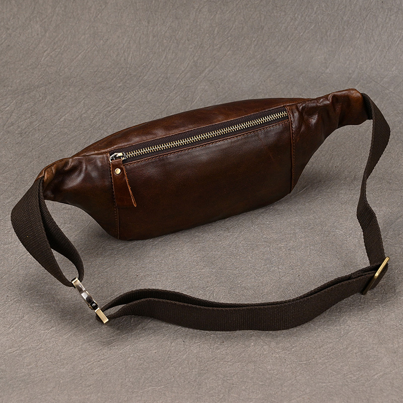 メンズレザーチェストバッグクロスボディショルダーバッグ男性用 - Leatherwork Fasteners のレビューと価格