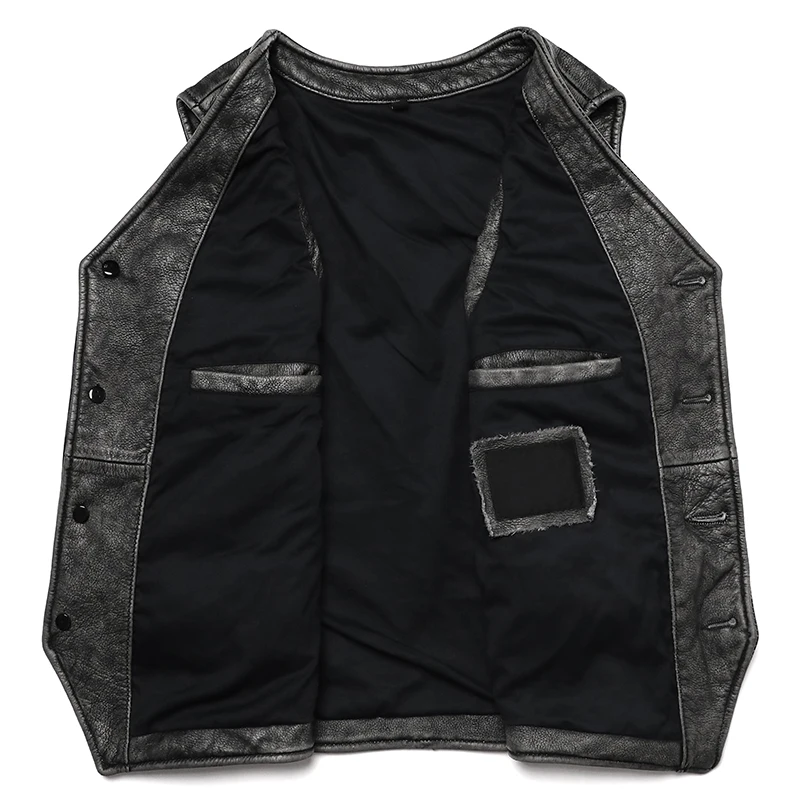 本革のメンズヴィンテージベスト,天然牛革の作業服,スリムなノ - Leather Work Vest For Men のレビューと価格