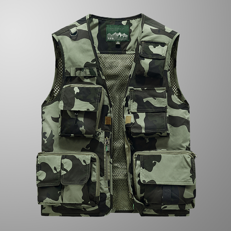 複数のポケットが刺繍されたメンズベスト,釣り服,レジャーコー - Leather Work Vest For Men のレビューと価格
