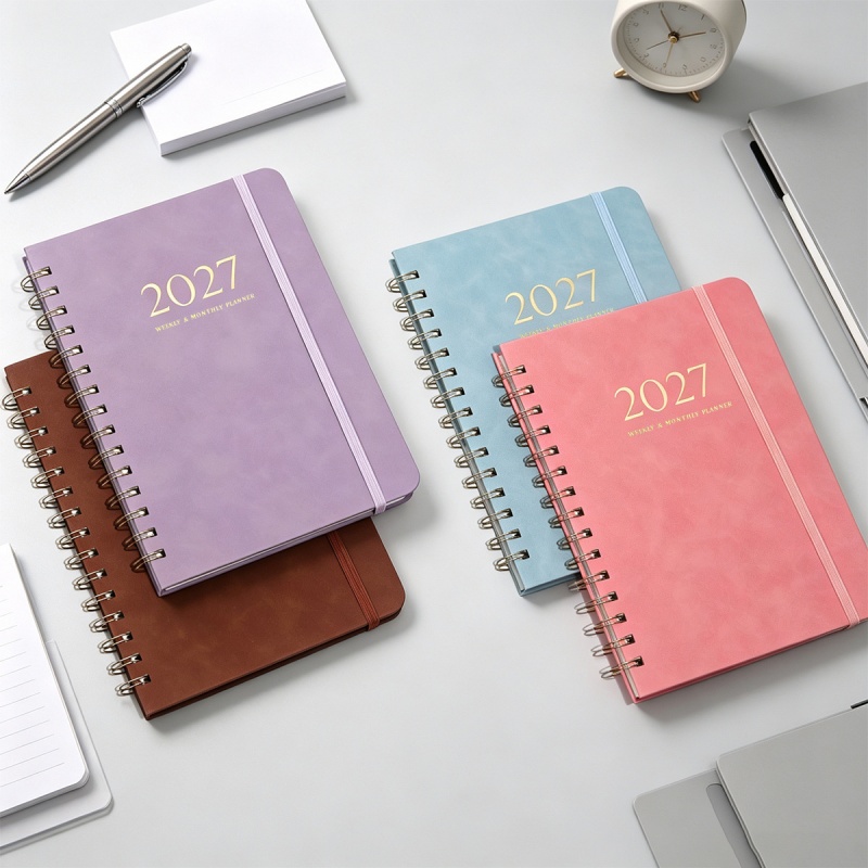 A5 PUレザー 2027年 ウィークリー・マンスリープラン - Leather Work Notebook のレビューと価格