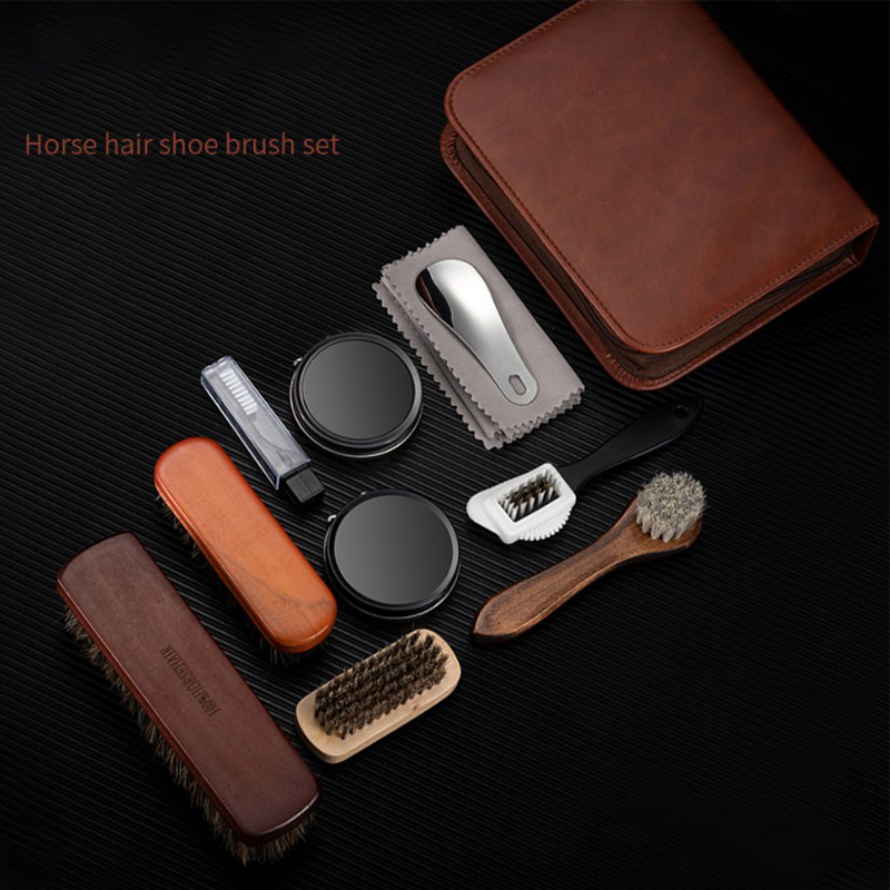 馬の毛-靴ブラシセット,革の手入れ,掃除,研磨ツール,靴クリ - Leatherwork Tool Kit のレビューと価格