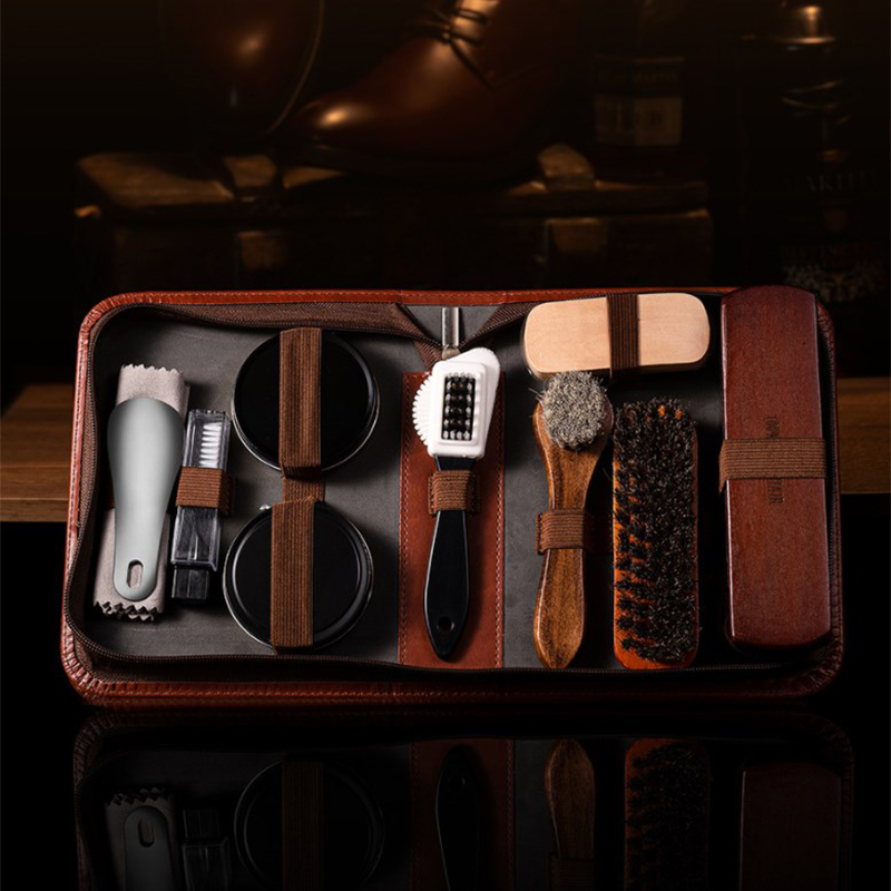 馬の毛-靴ブラシセット,革の手入れ,掃除,研磨ツール,靴クリ - Leatherwork Tool Kit のレビューと価格
