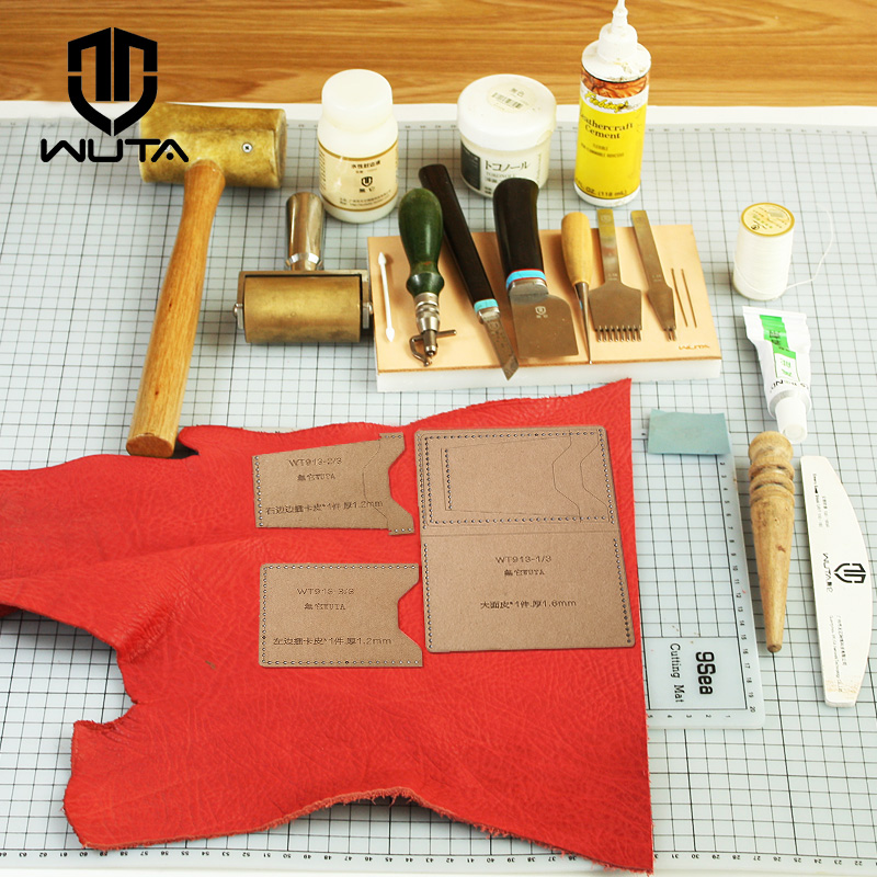 Wuta 913-革製カードケース,クラフト紙モデル,水平, - Leatherwork Tool Kit のレビューと価格