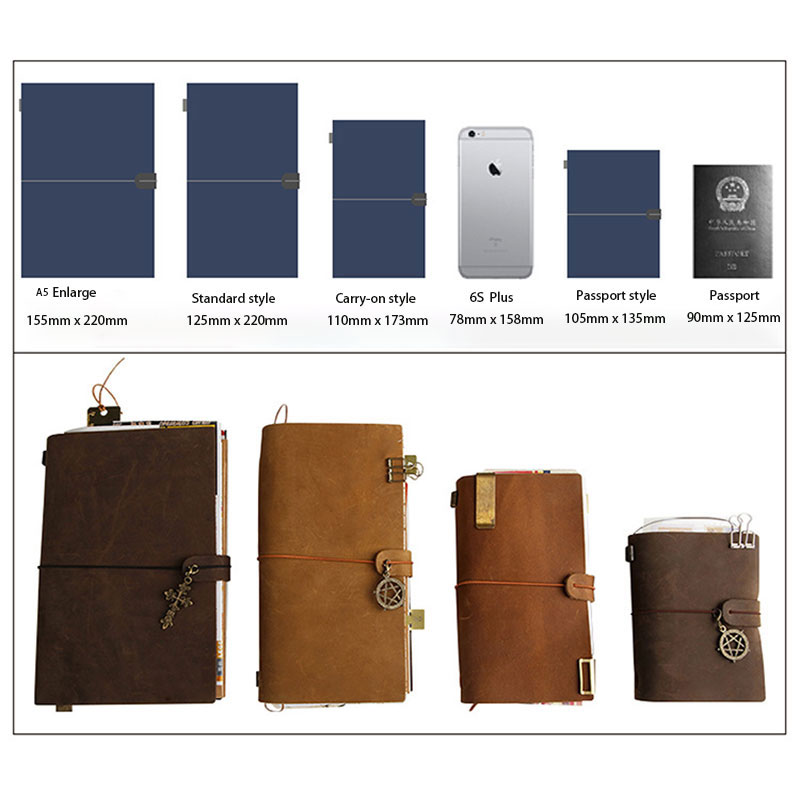 欠陥レトロレザーカバーノートブックポータブルジャーナルトラベ - Leather Work Notebook のレビューと価格