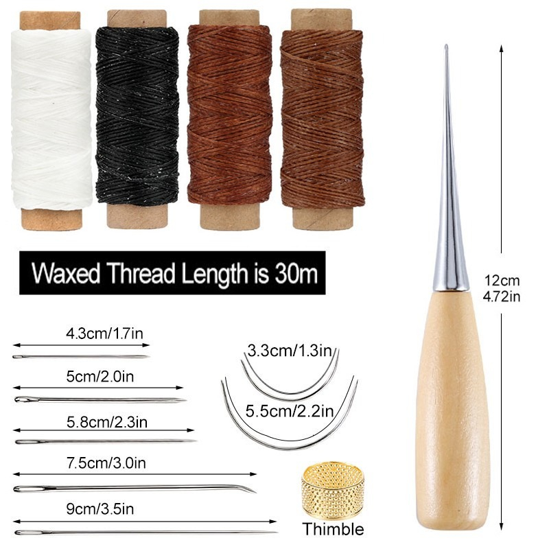 13点セット レザー縫製セット ハンドバッグ 靴 手作り 縫 - Leatherwork Tool Kit のレビューと価格