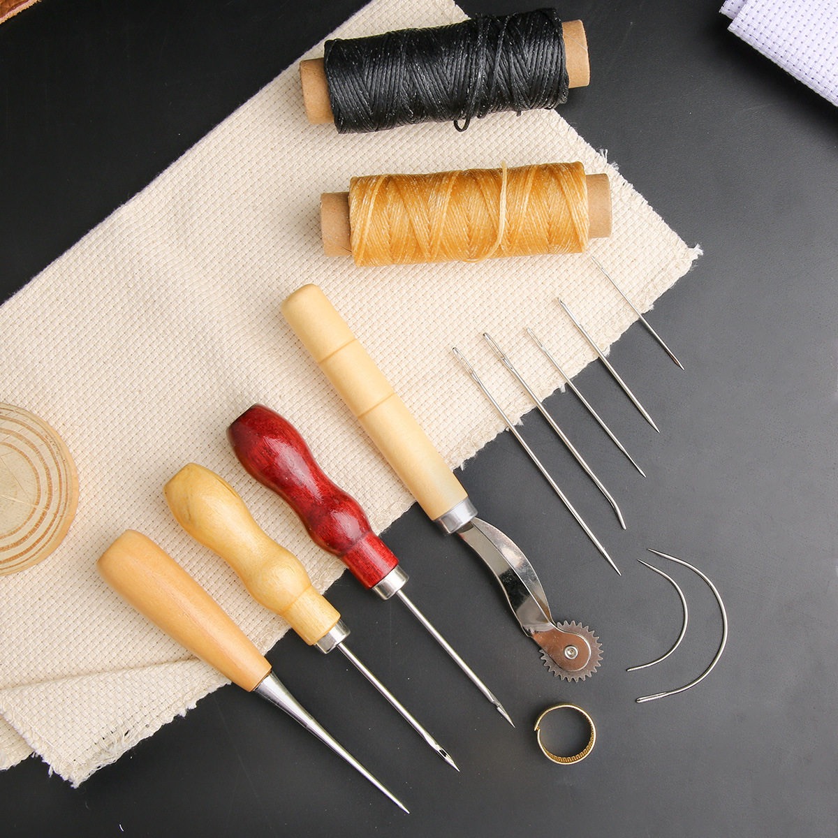 13点セット レザー縫製セット ハンドバッグ 靴 手作り 縫 - Leatherwork Tool Kit のレビューと価格