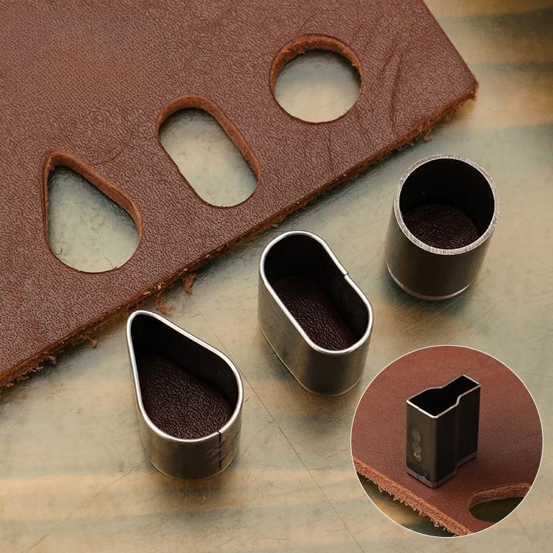 5個/6個入り ショートヘッド中空パンチセット レザークラフ - Leatherwork Hole Punch のレビューと価格