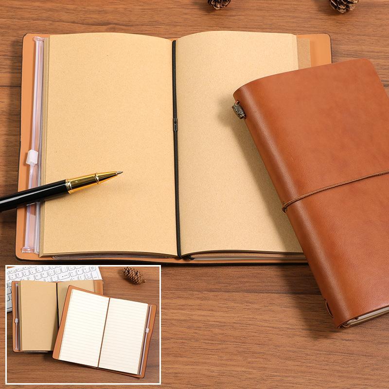 ホットヴィンテージPUレザー詰め替え可能ノートブックソフトカ - Leather Work Notebook のレビューと価格