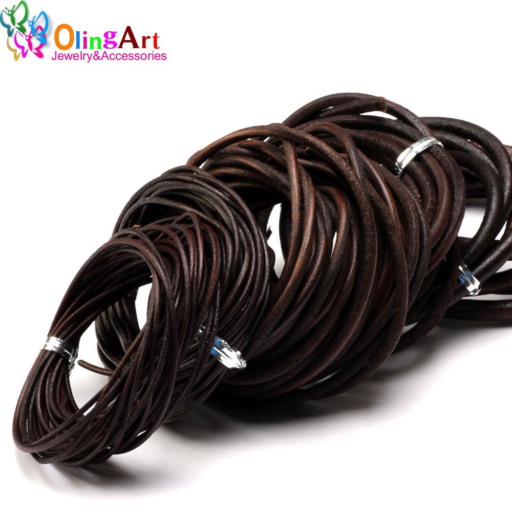 Olingart-ネックレス用レザーコード,ラウンドコード, - Leatherwork Diy のレビューと価格