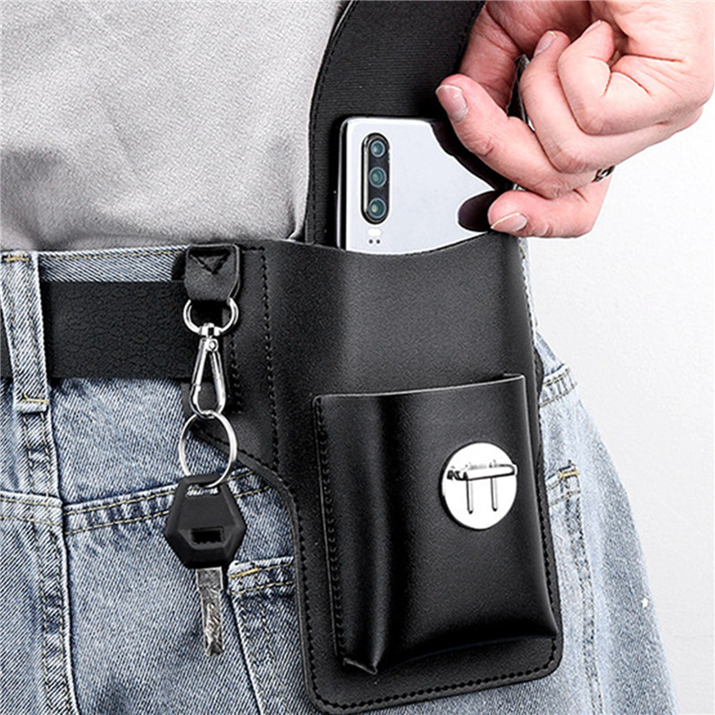 男性用携帯電話ベルトバッグ、携帯電話ループホルスター、携帯電 - Leatherwork Fasteners のレビューと価格