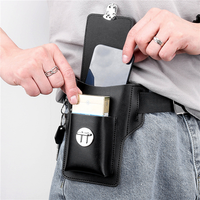 男性用携帯電話ベルトバッグ、携帯電話ループホルスター、携帯電 - Leatherwork Fasteners のレビューと価格