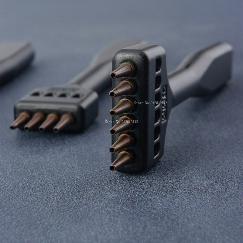 4mm/5mm/6mm革製品加工用丸穴列パンチヘッドDIYレ - Leatherwork Hole Punch のレビューと価格