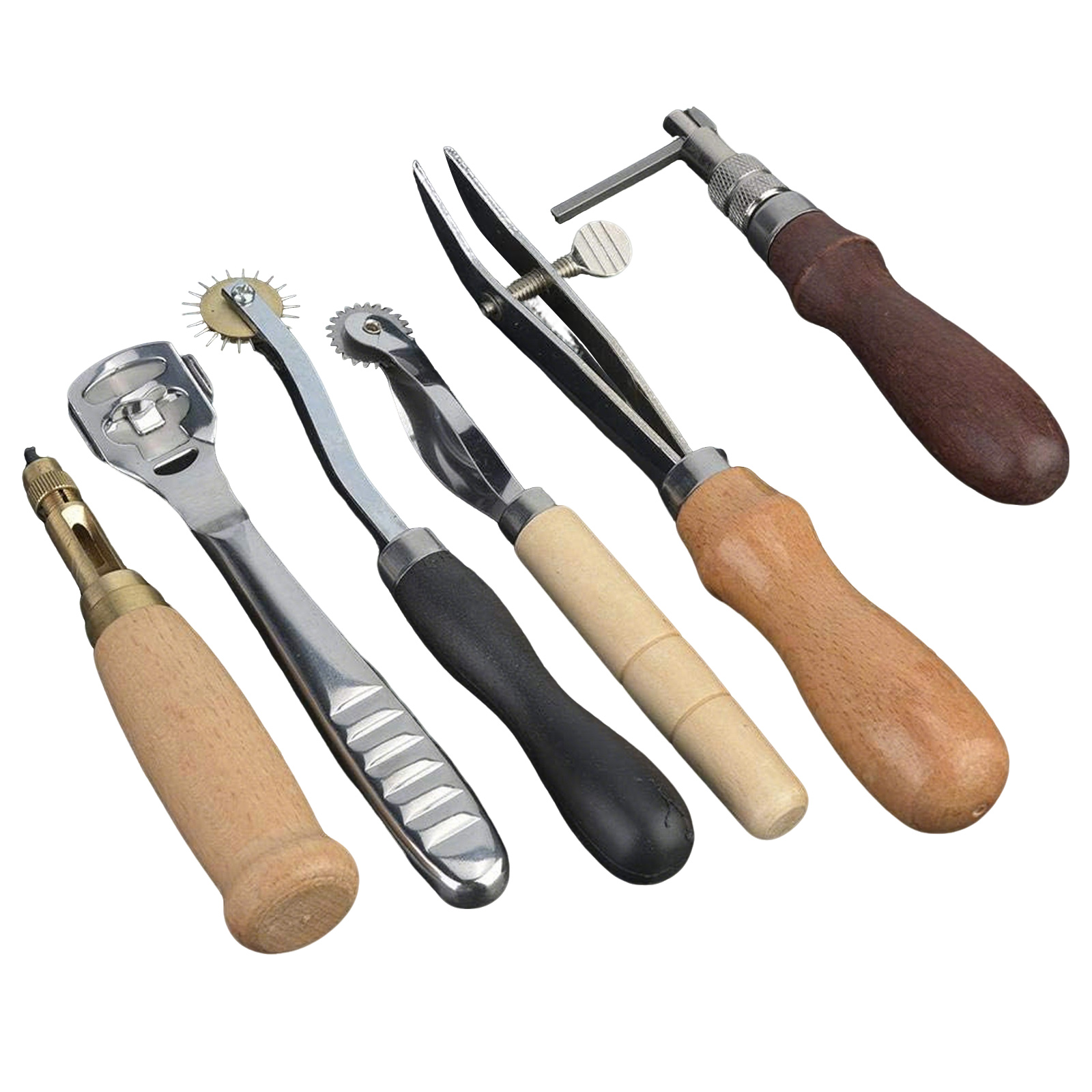 革工具セット、19点入り革工芸キット、縫製・打ち抜き・切断用 - Leatherwork Hole Punch のレビューと価格