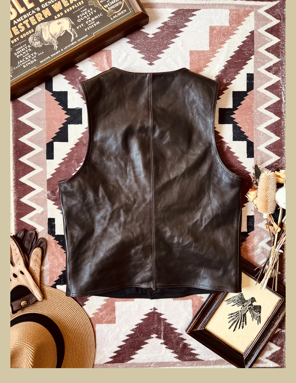 男性用日本のヴィンテージレザーベスト,スリムフィット,牛革, - Leather Work Vest For Men のレビューと価格