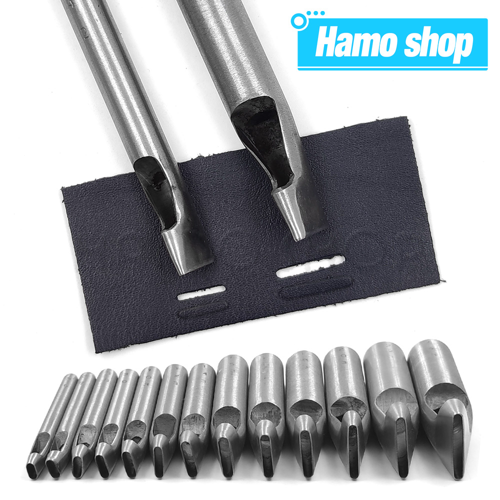 2mm/3mm幅の革用オーバル型穴あけパンチ、革工具、スチー - Leatherwork Hole Punch のレビューと価格