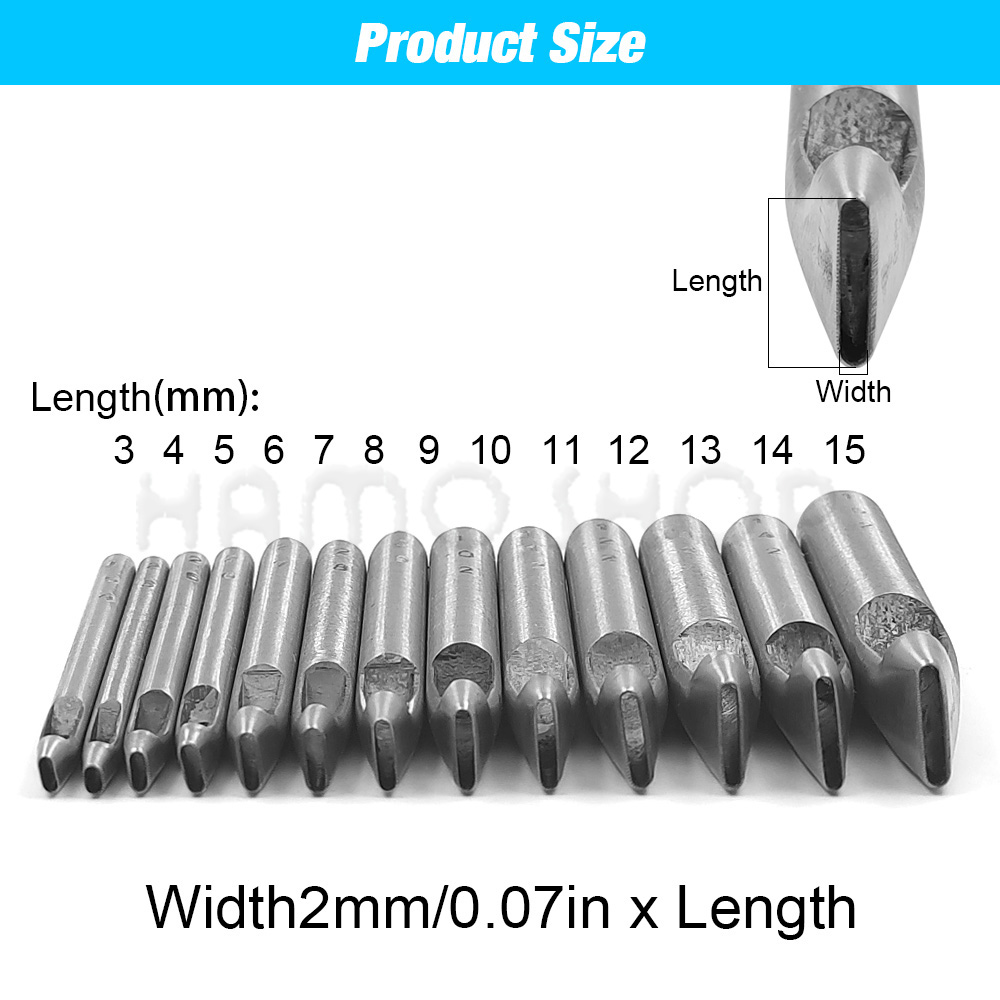 2mm/3mm幅の革用オーバル型穴あけパンチ、革工具、スチー - Leatherwork Hole Punch のレビューと価格