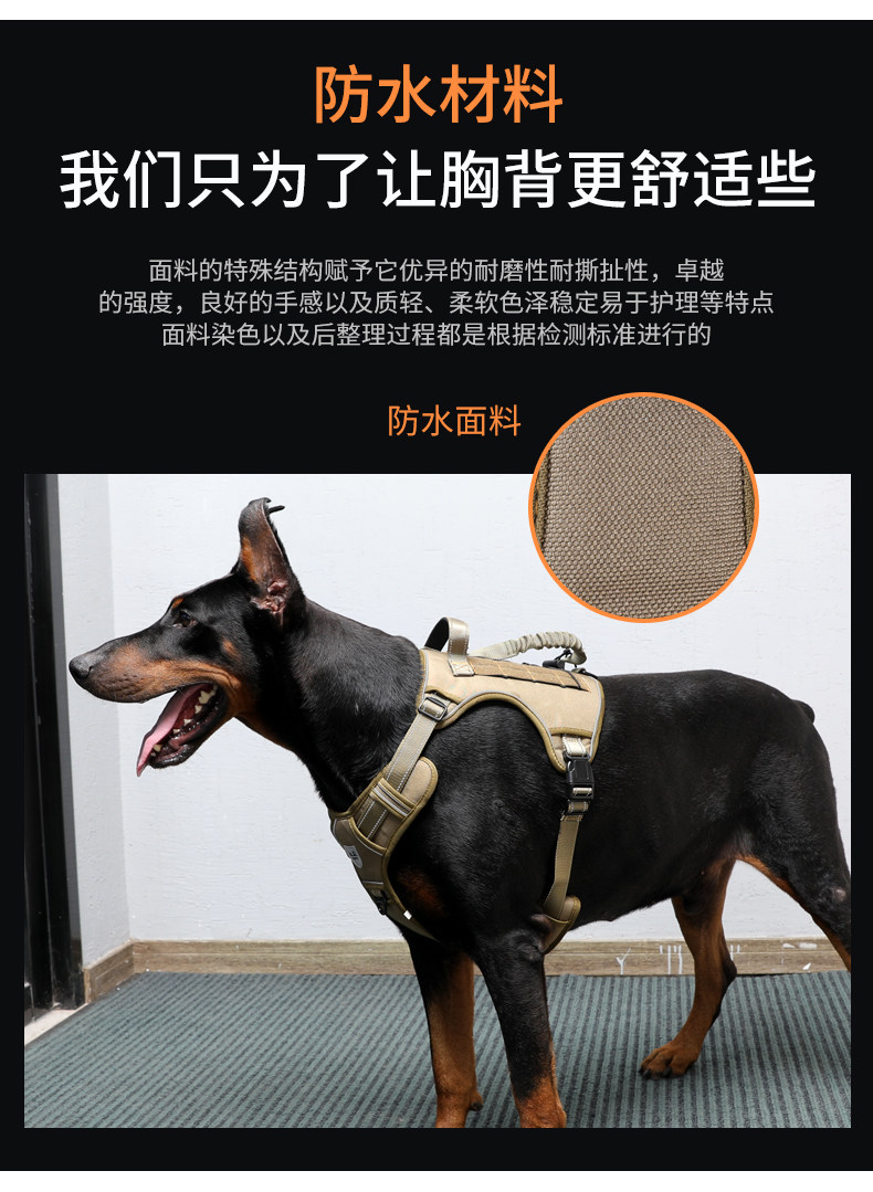 戦術犬用ハーネス、ノープル調整可能な軍用作業犬用ベスト、小型 - Leather Work Vest For Men のレビューと価格